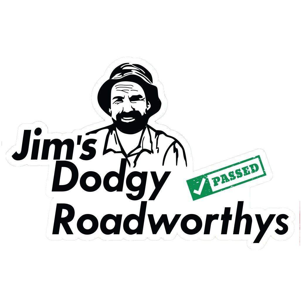 Jims Road Worthy Certificate Funny Sticker