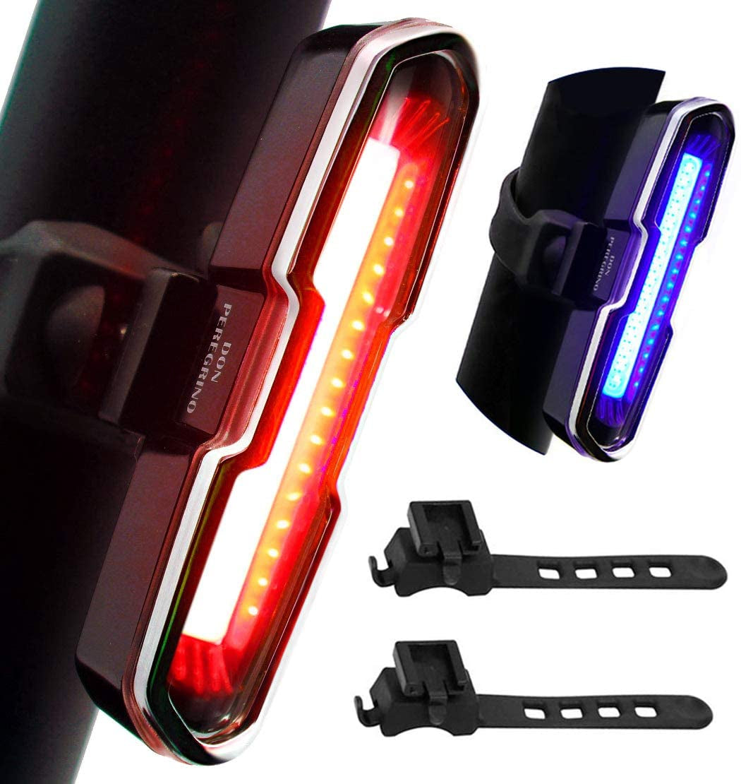 B2-110 Lumens Powerful LED Rear Bike Light, Rechargeble Bicycle Tail Light with Multiple Modes for Night & Daytime Use - Essential Bike Accessories for Safety